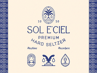 Sol E'Ciel branding design graphic graphicdesign illustration lettering logo logodesign packagedesign typography vector vintagegoods vintsgedesign