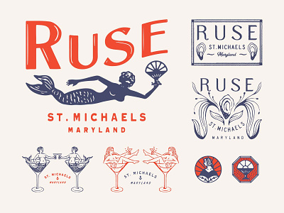 Ruse - Restaurant branding design graphic graphicdesign illustration lettering logo logodesign restaurantbranding typography vector vintagedesign