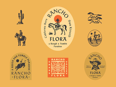 Rancho Flora branding brandpackage california design graphic graphicdesign grassvalley illustration lettering logo logodesign typography vector vintagedesign vintagegoods