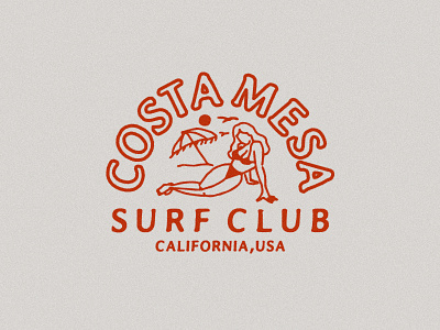 Design for CMSC | Costa Mesa Surf Club california graphic surf vintage