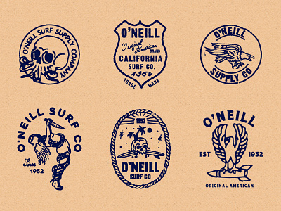 Designs for O'neill design graphic illustration type vintage