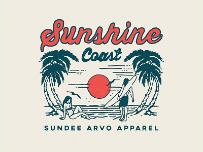 Sunshine Coast design graphic illustration type vintage