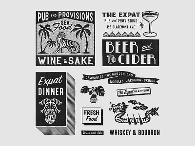 Design for The Expat, NY branding design graphic graphicdesign illustration lettering logo packagedesign typography