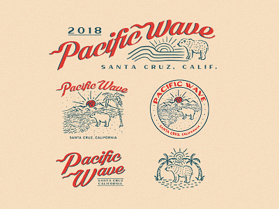 Design for Pacific Wave, Santa Cruz, CA branding design graphic graphicdesign illustration lettering logo packagedesign typography