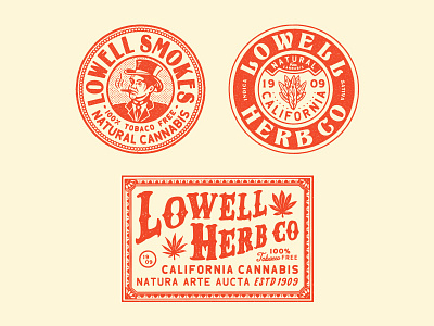 Lowell Herb co. art artwork branding design direction graphic graphicdesign icon illustration lettering logo packagedesign type typography vector vintage