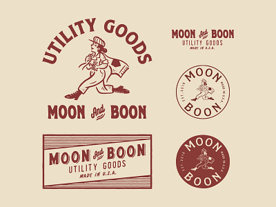 Design for Moon and Boon art artwork branding character design direction graphic graphicdesign illust illustration lettering logo packagedesign packaging type typography vintage