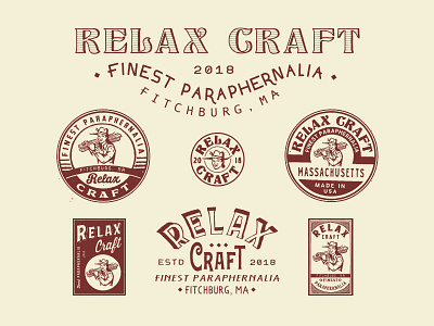 Relax Craft, Fitchburg, MA appareldesign art artwork branding character design direction graphic graphicdesign icon illust illustration lettering logo oriental packagedesign packaging type typography vintage