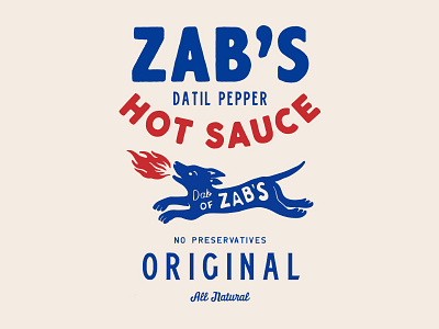 Zabs Datil Pepper Hot Sause art artwork branding character design direction graphic graphicdesign illust illustration lettering logo packagedesign packaging type typography vintage