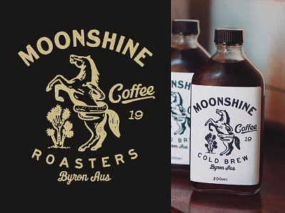 Moonshine Coffee Roasters art artwork branding design direction graphic graphicdesign illust illustration lettering logo packagedesign packaging type typography vintage