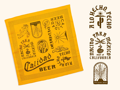 Calidad Beer, CA art artwork branding design direction graphic graphicdesign illust illustration lettering logo oriental packagedesign packaging typography vintage
