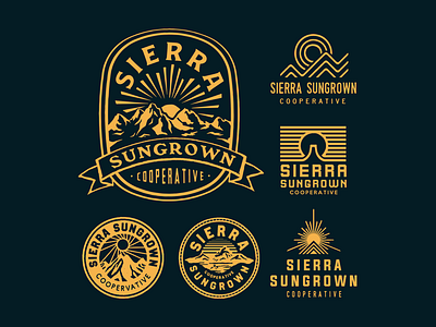 Sierra Sungrown artwork badge badgedesign branding design drawing handdrawn icon illustration lettering typography vintage