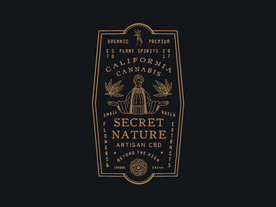 Secret Nature CA artwork branding design direction drawing graphicdesign illustration lettering packaging typography vintage