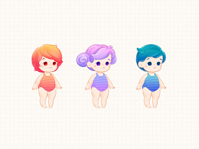 Characters TIMI - Hairstyle character illustration sketch toy