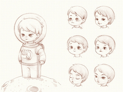 Astronaut characters 3 - Faces