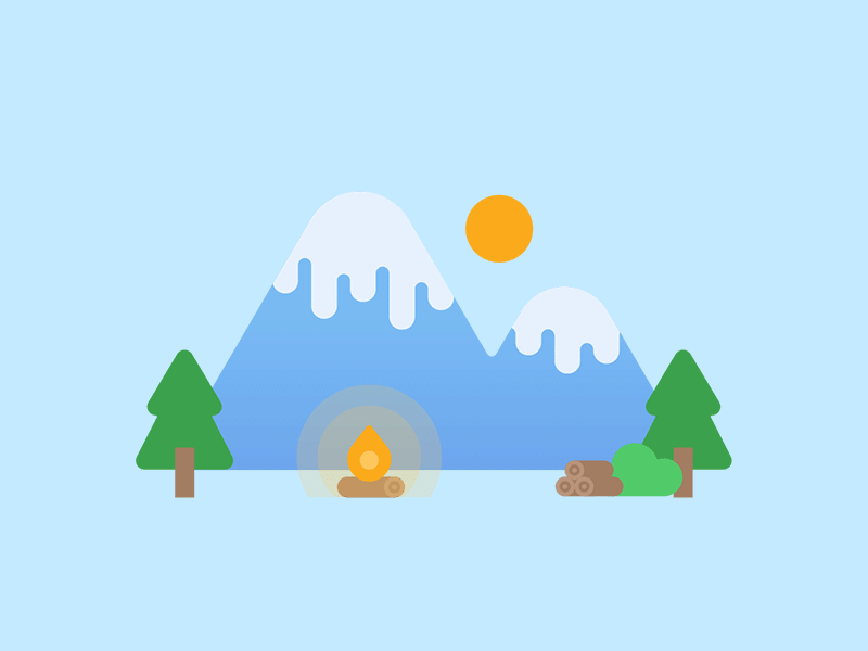 Campfire Animation adventure animation illustration