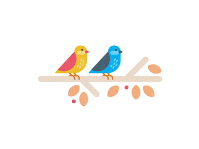 Fall Birds 🕊 flat illustration minimal
