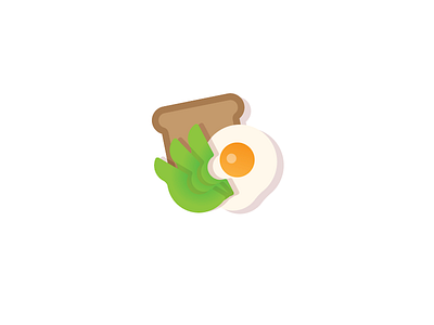 Avocado Toast breakfast flat illustration minimal