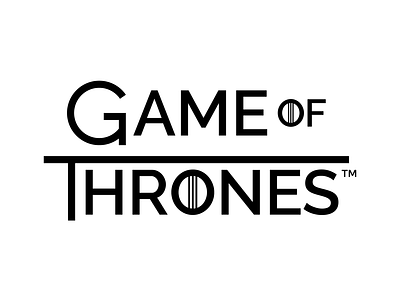 Game of Thrones Sans-Serif Logo black white custom font custom typeface customtype game of thrones got hbo houseofthedragon logo logo redesign logodesign logotype typography