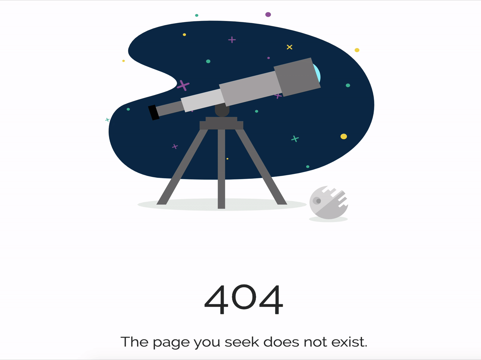404 Galaxy 404 404 error 404 page 404page animation css death star design galaxy illustration illustrator sith space spacedchallenge spaceman star wars web