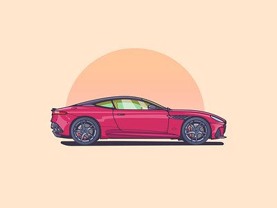Aston Martin DBS art aston martin car illustration colors design graphic art graphic design illustration illustration art illustrator sports car super car