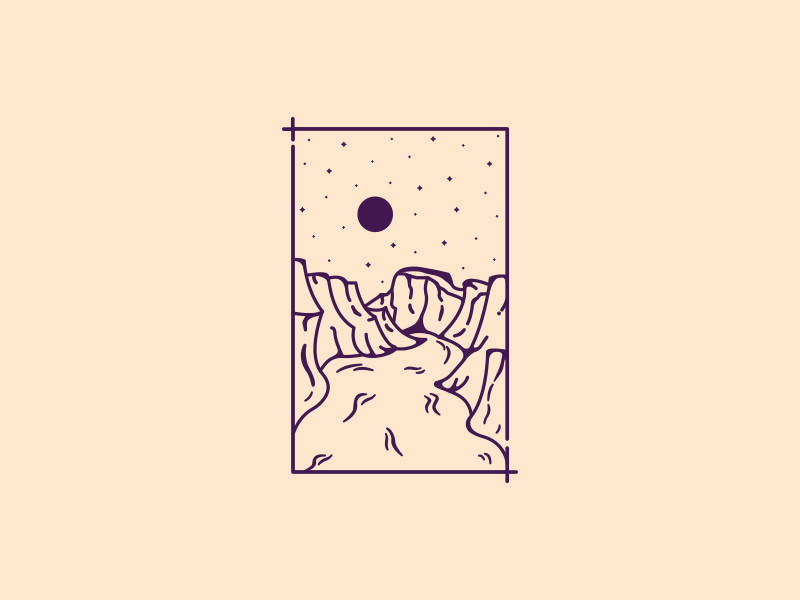 Lineart Landscapes #1 mountain sun one color landscape illustration landscape lineart line art flat illustration design art illustrator graphic art illustration art graphic design illustration