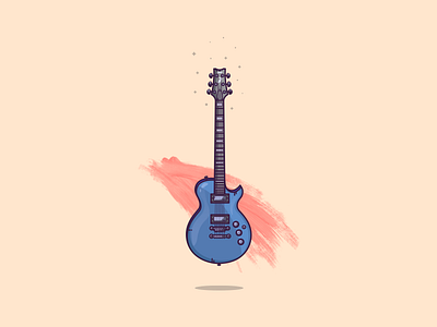 Ibanez guitar art colors flat illustration graphic art graphic design guitar guitarist ibanez illustration illustration art illustrator metalhead minimal paint rock and roll rock band vector