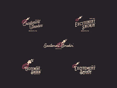Logo varitaions done for a client branding client work design dribbble invite giveaway flat illustration graphic art graphic design icon illustration illustration art illustrator logo logo alphabet logotype minimal retro smoking typo logo typography vintage