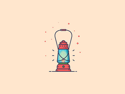 Things from past # 13 : A lantern colors design flat illustration graphic art graphic design hurricane icon icon artwork illustration illustration art illustrator lamp lantern logo minimal personal project retro vector vintage warm colors