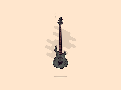 A Bass Guitar bass bass guitar design flat illustration graphic art graphic design icon icon artwork illustration illustration art illustrator ltd bass metal minimal music rock and roll rock band ui vector