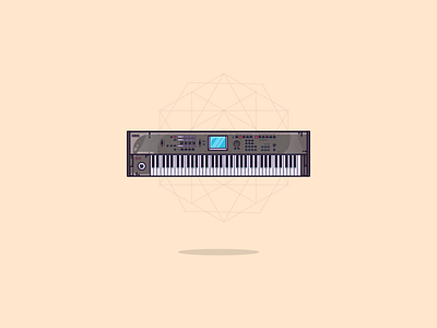 A piano keyboard colors electronic electronic music electronica flat illustration geometric geometric design graphic art graphic design icon illustration illustration art illustrator keyboard logo minimal music piano vector yamaha