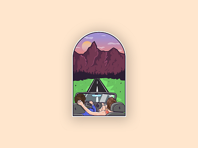 Mountain & Road Illustration for a client :)