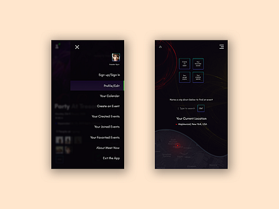 App design screens # 5 app concept app design colors dark design graphic design menu design minimal ui ui design ui designer ui ux ui ux design vector welcome page