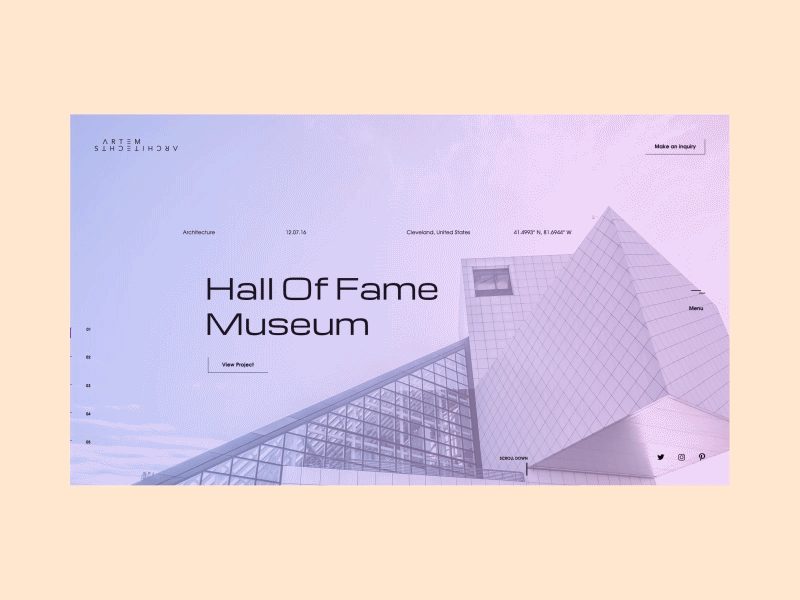 Landing page for an architecht agency :)