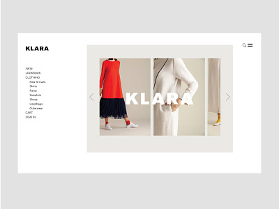 KLARA E-Commerce branding design editorial fonts graphic design inspiration layout minimalism modern typography ui ux web website