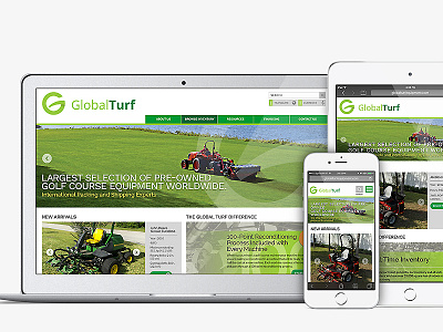 Website Redesign for Global Turf design ui user interface website design