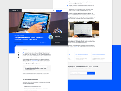 Blog article page article blog blogger daily ui editorial figma grid layout minimal news page text typogaphy ui web