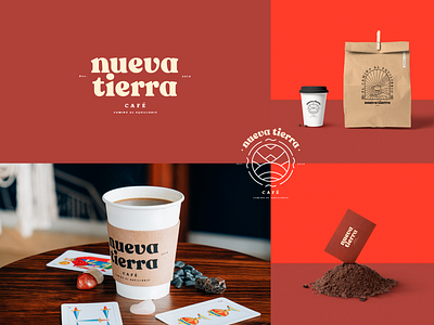 Nueva Tierra Café balance behance brandidentity branding branding design cards coffee coffeeshop color concept esoteric graphicdesign illustration logotype packaging photography prints product tarot