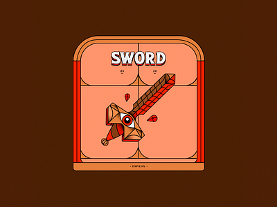 Sword behance color designer dribbble espada eye gladiator graphic design illustration medieval red sword vector window
