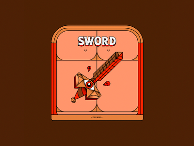 Sword behance color designer dribbble espada eye gladiator graphic design illustration medieval red sword vector window