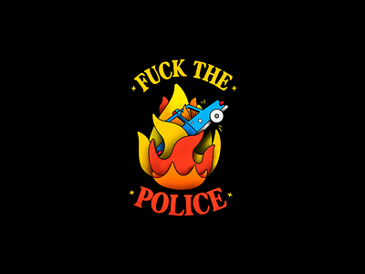 FTP behance blacklivesmatter car colors design flames fuck the police graphicdesign illustration justice liberty police protest type vector