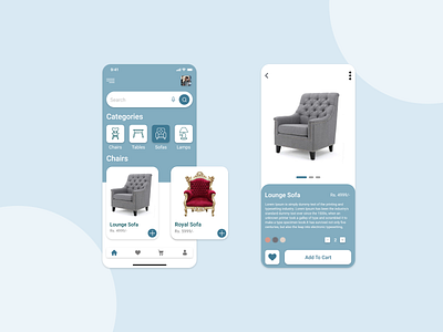 Furniture Shop App creativity design furniture furniture app furniture app design furniture design furniture store graphicdesign illustrator shoping ui ux