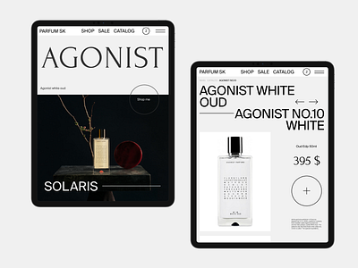 Agonist Concept online shop ecommerce ipadpro online shop parfum product map typogaphy ui ui ux design web deisgn