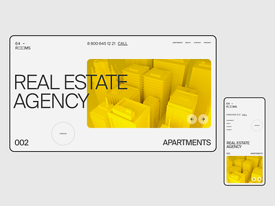 Concept REAL ESTATE AGENCY 3d business cinema4d mobile typogaphy ui ui ux design web deisgn webdesign