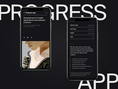 Progress app mobile shot