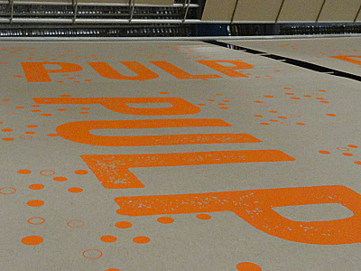 Pulp - Print Progress in progress kraft orange poster silkscreen
