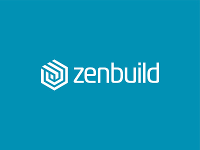 Zenbuild blue branding brick build builder building design hexagon website zen zen garden
