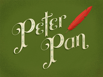 Peter Pan Title Page childens book lettering peter pan