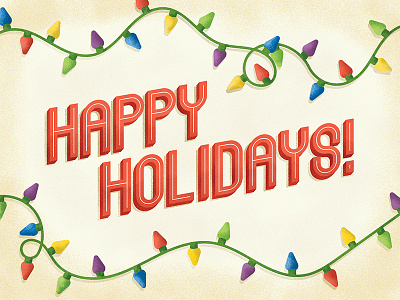 Holiday Card card christmas lights happy holidays holidays illustration