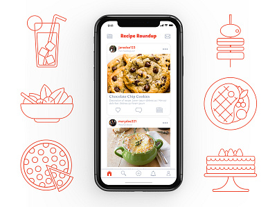Recipe Roundup app food icon recipe