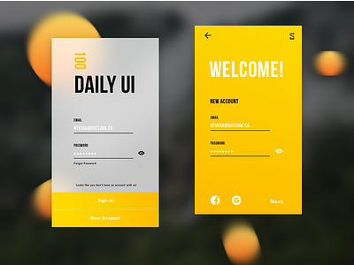 Daily UI #01 - Sign Up dailyui minimalui orange signupui simple typography